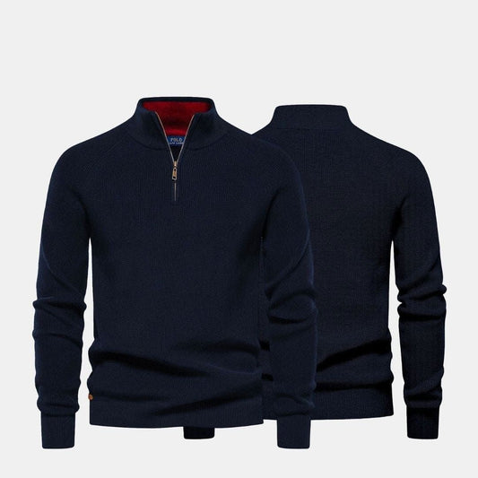 Men's Zip Neck Sweater (Clearance) Ralph Lauren Elorien Blue S