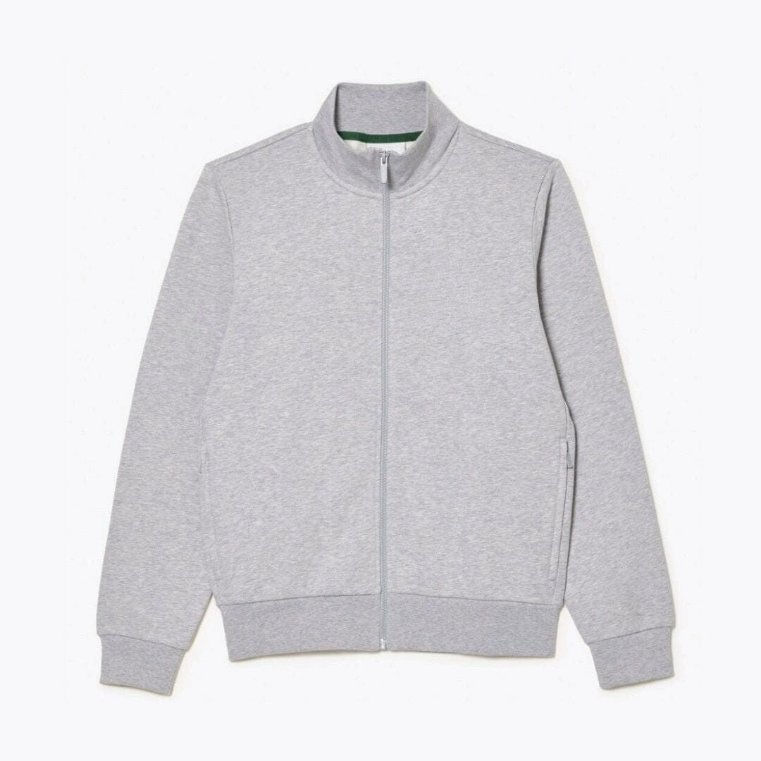 Zip-Up High Neck Fleece Sweatshirt Lacoste Elorien Grey S