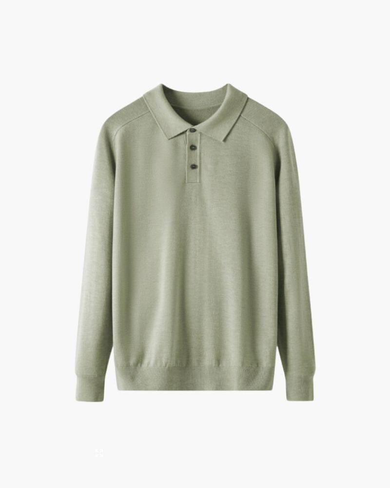 100% Premium Wolle Polo Elorien Grün XS 