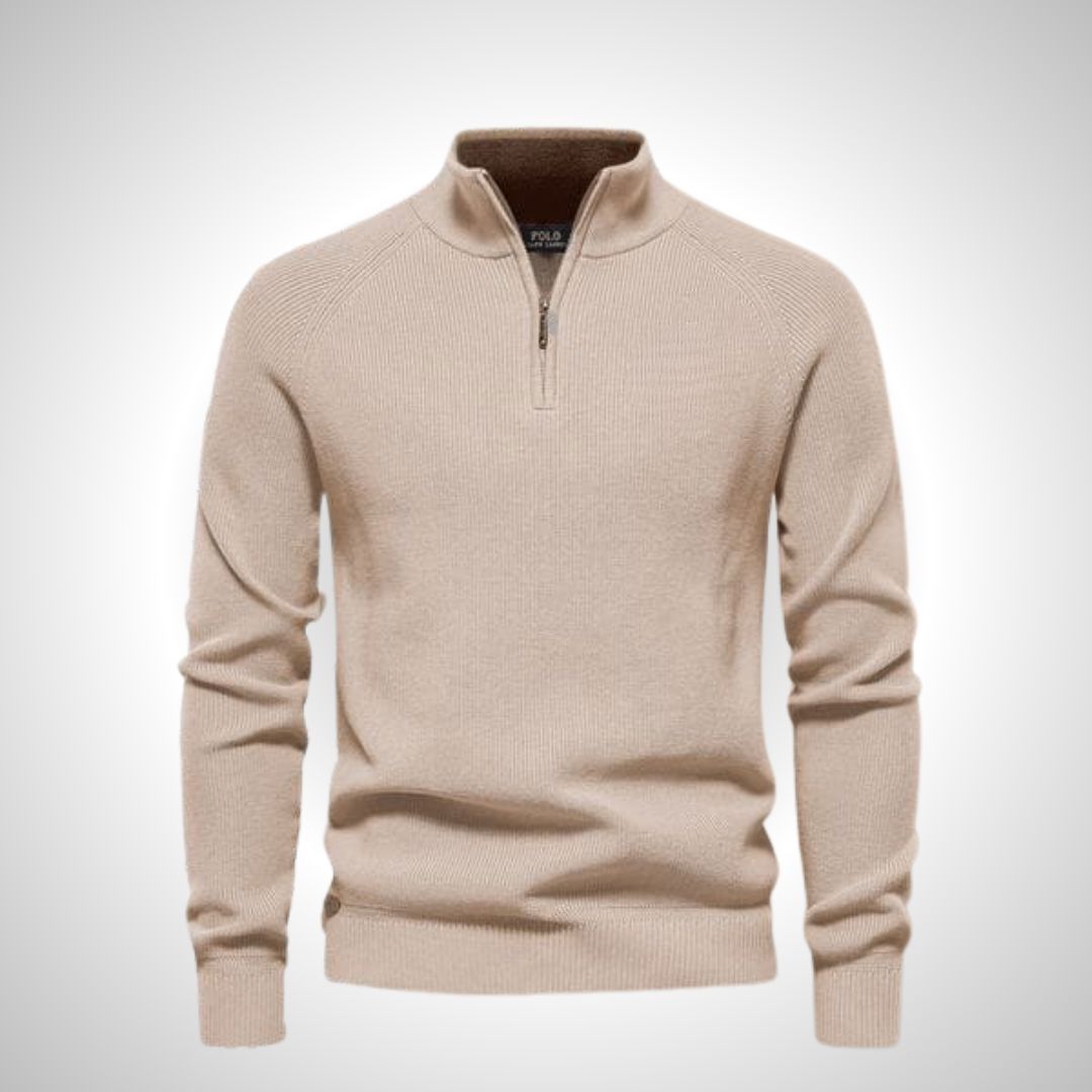 Pull Col Zippé (DÉSTOCKAGE) Ralph Lauren Elorien Beige S 