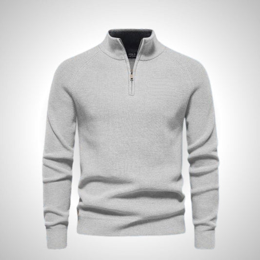 Pull Col Zippé (DÉSTOCKAGE) Ralph Lauren Elorien Gris S 
