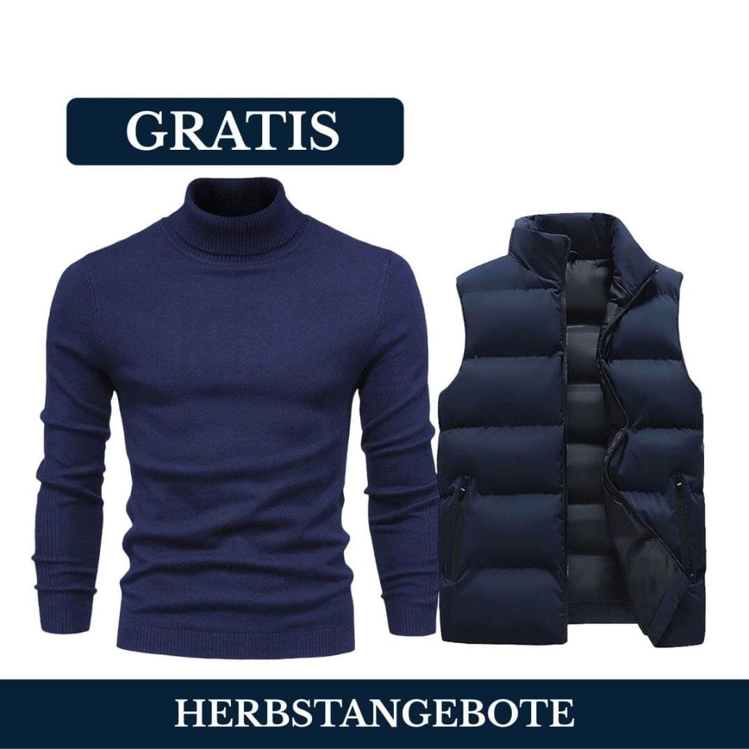 Weste + Gratis-Pullover (LAGERRÄUMUNG) Ralph Lauren Elorien Blau Blau M