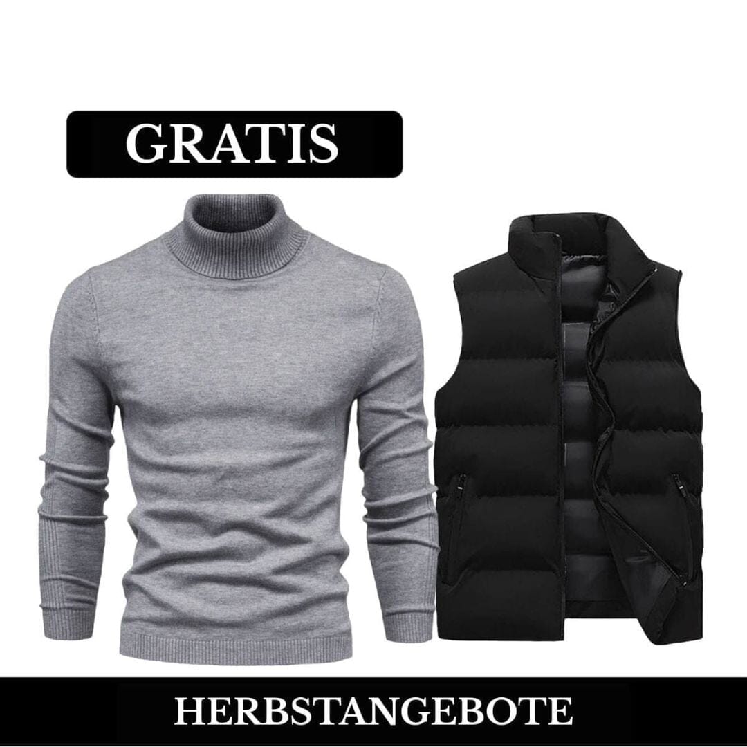 Weste + Gratis-Pullover (LAGERRÄUMUNG) Ralph Lauren Elorien NoirSchwarz Grau M