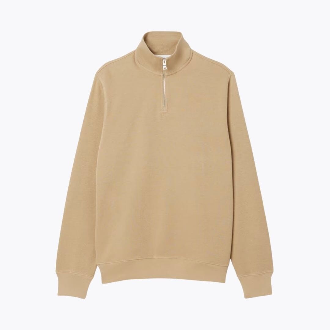 Zip-Up High Neck Sweatshirt Lacoste Elorien Beige S 