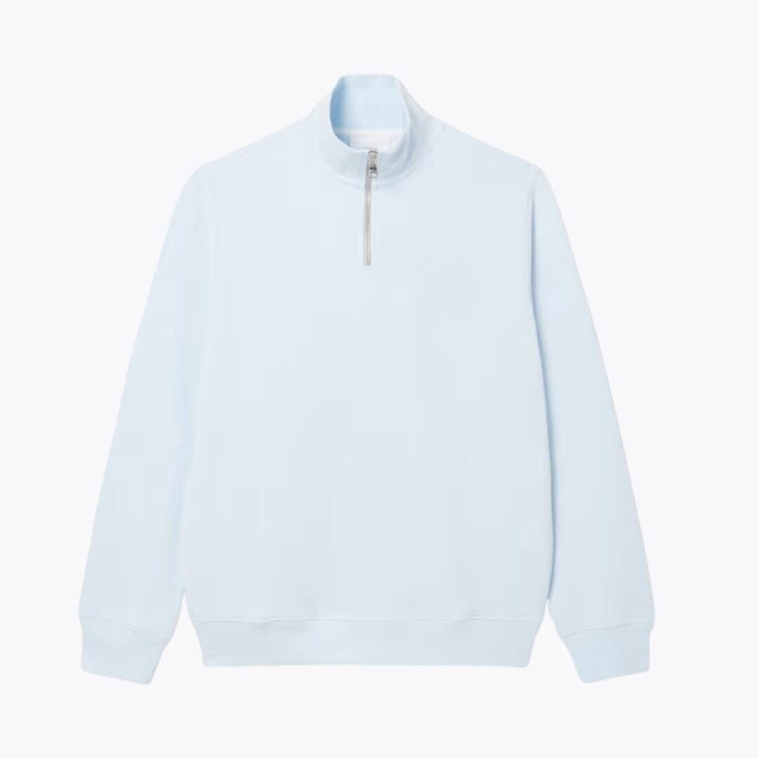Zip-Up High Neck Sweatshirt Lacoste Elorien Light Blue S 