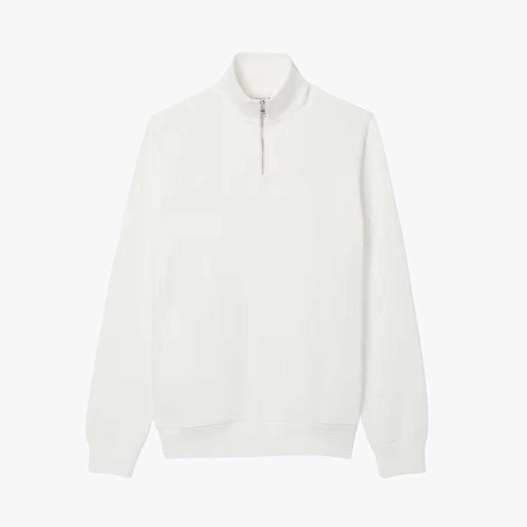 Zip-Up High Neck Sweatshirt Lacoste Elorien White S 
